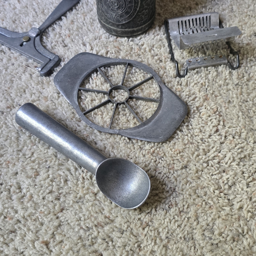 Vintage-Style Metal, Pewter And Silver - Plated Kitchen Hardware And Drinkware.
